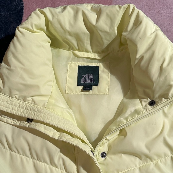 Wild Fable Light Yellow Puffer Jacket - Picture 2 of 3